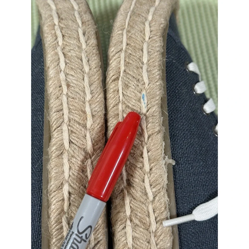 Sea Vees Women‎ navy Linen Coronado Espadrille 6.5 Casual Comfy Classic